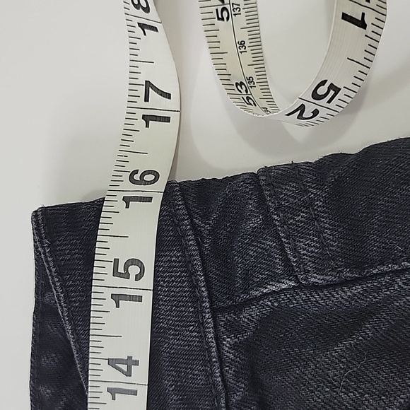 Boohoo BLUE Black Distressed High Waist Jeans SZ 10 - Picture 5 of 14